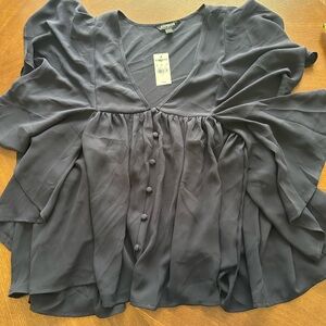 NWT Express Blouse Dark Blue
